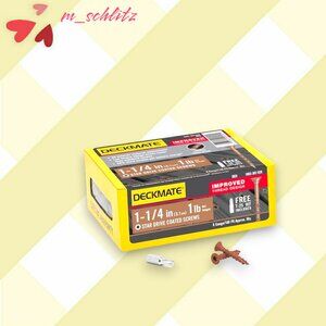 NEW Deckmate #8 x 1 1/4" Star Flat-Head Wood Deck Screw 1 lb.-Box (186-Pieces)